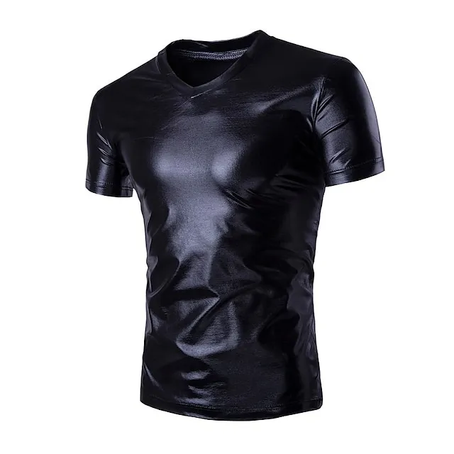 Men's T shirt Tee Plain V Neck Casual Holiday Short Sleeve Clothing Apparel Fashion Lightweight Big and Tall