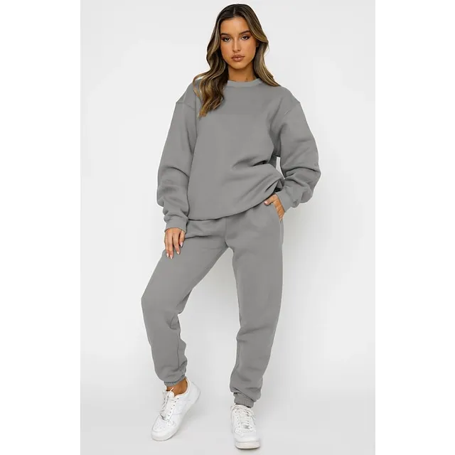 Hoodie Sweatshirt Sweatpants Plain Graphic Sweatsuit For Couple's Men's Women's Adults' Hot Stamping Street Casual Daily