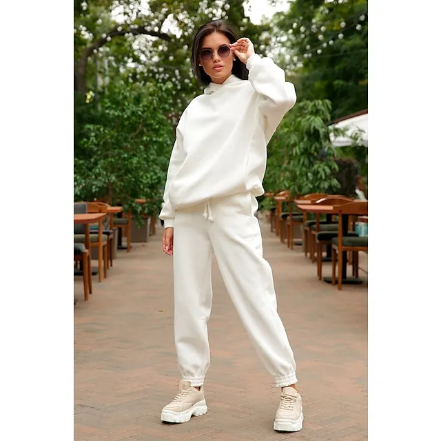 Hoodie Sweatshirt Sweatpants Graphic Sweatsuit For Couple's Men's Women's Adults' Hot Stamping Street Casual Daily