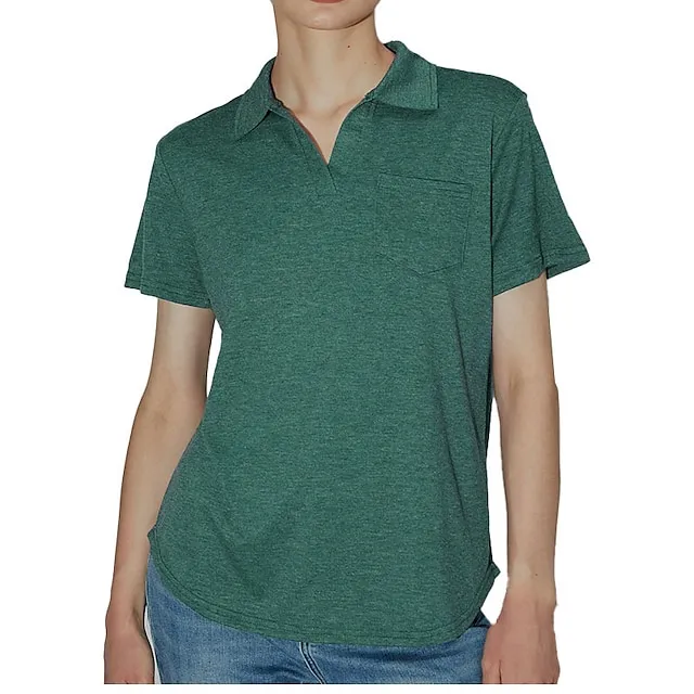 Polo T shirt Tee Women's Black White Wine Solid Color Basic Daily Daily Shirt Collar Regular Fit S